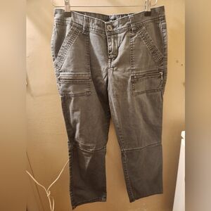 Straight Leg Cargo Pants - Charcoal